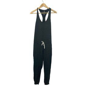 Vuori Lux Harem Jumpsuit Size S Heather Gray Drawstring Waist Romper Sleeveless